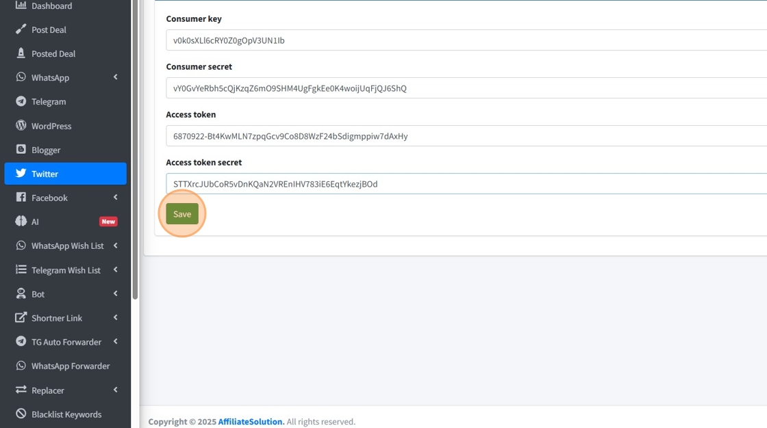 Add Access Tokens